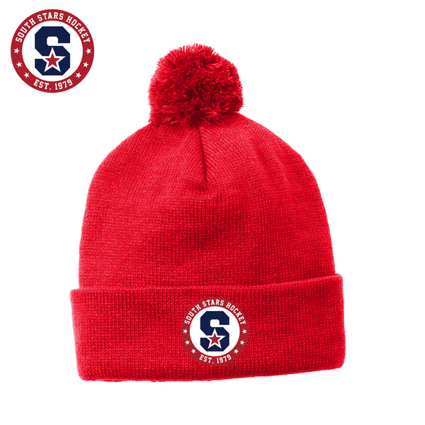 South Stars Hockey - STC37 Sport-Tek ® Solid Pom Pom Beanie
