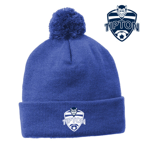 Tipton Soccer 1 - STC37 Sport-Tek ® Solid Pom Pom Beanie