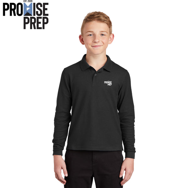 Promise Prep - Y500LS Port Authority® Youth Silk Touch™ Long Sleeve Polo