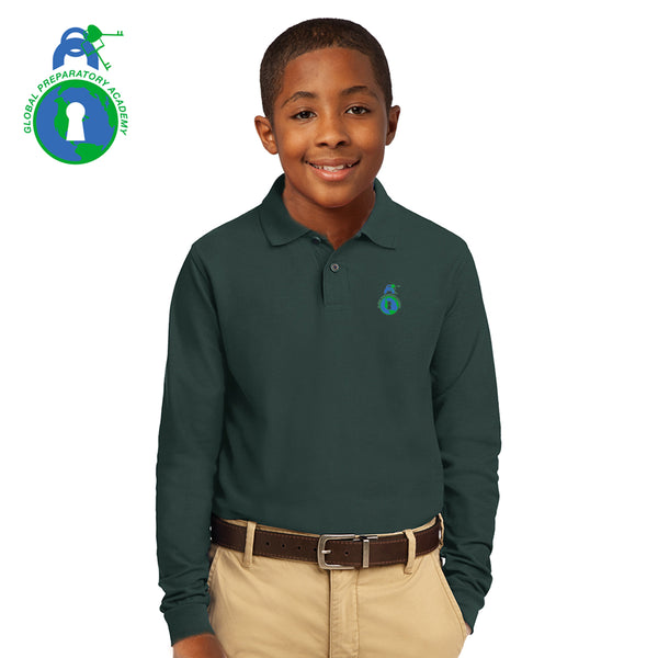 Global Prep - Y500LS Port Authority® Youth Silk Touch™ Long Sleeve Polo