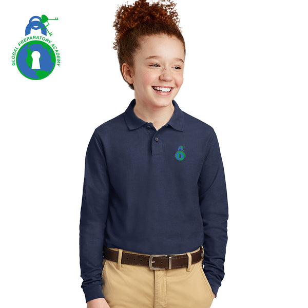 Global Prep - Y500LS Port Authority® Youth Silk Touch™ Long Sleeve Polo