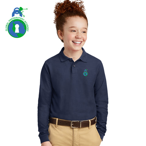 Global Prep - Y500LS Port Authority® Youth Silk Touch™ Long Sleeve Polo