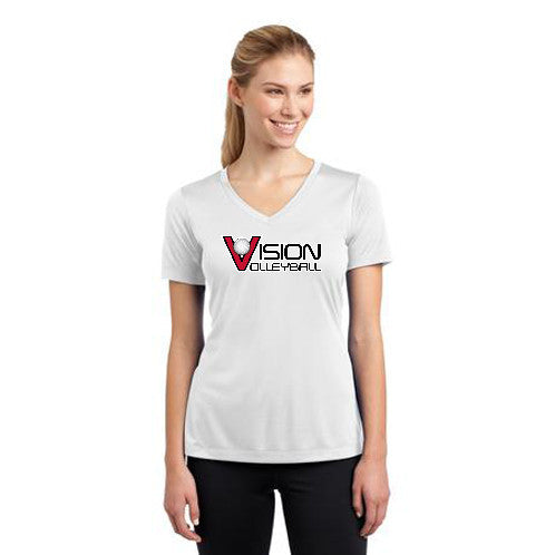 LST353 Sport-Tek® Ladies V-Neck PosiCharge™ Competitor™ Tee