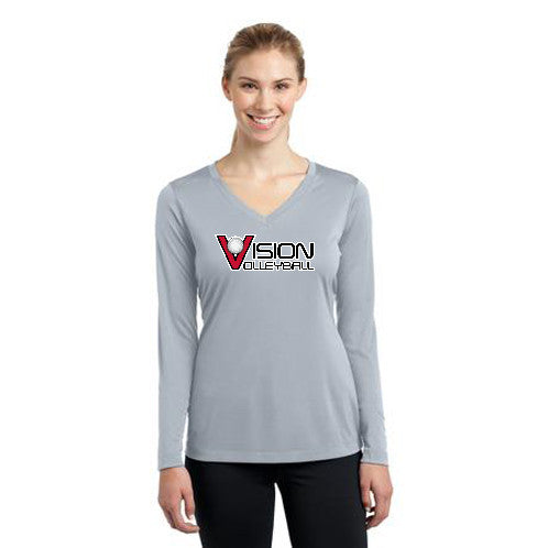 LST353LS Sport-Tek® Ladies Long Sleeve V-Neck PosiCharge™ Competitor™ Tee