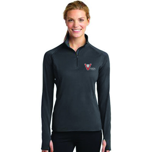 LST850 Sport-Tek® Ladies Sport-Wick® Stretch 1/2-Zip Pullover